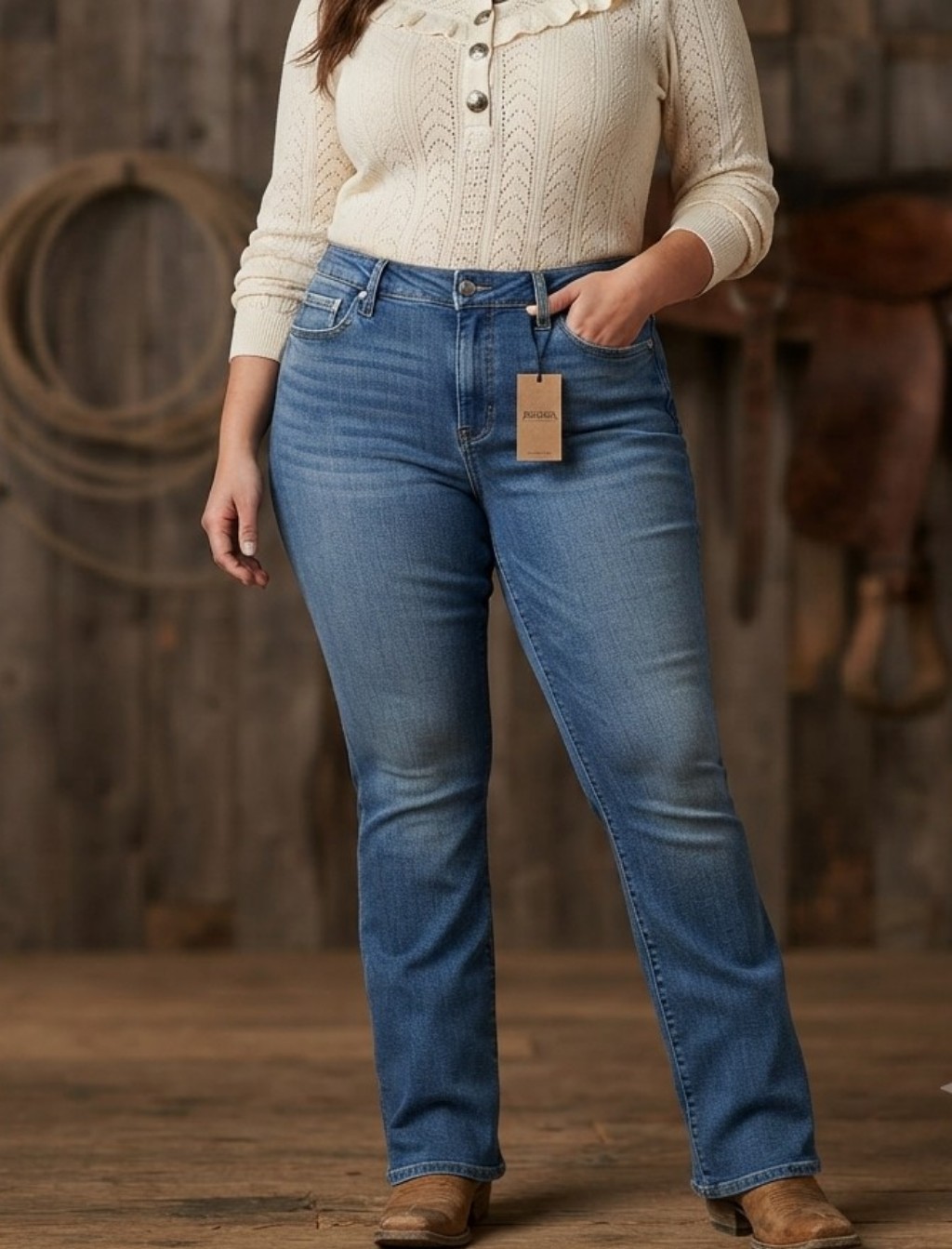Levi's 725 High Rise Bootcut Jeans Women's Size 33 Stretch Denim